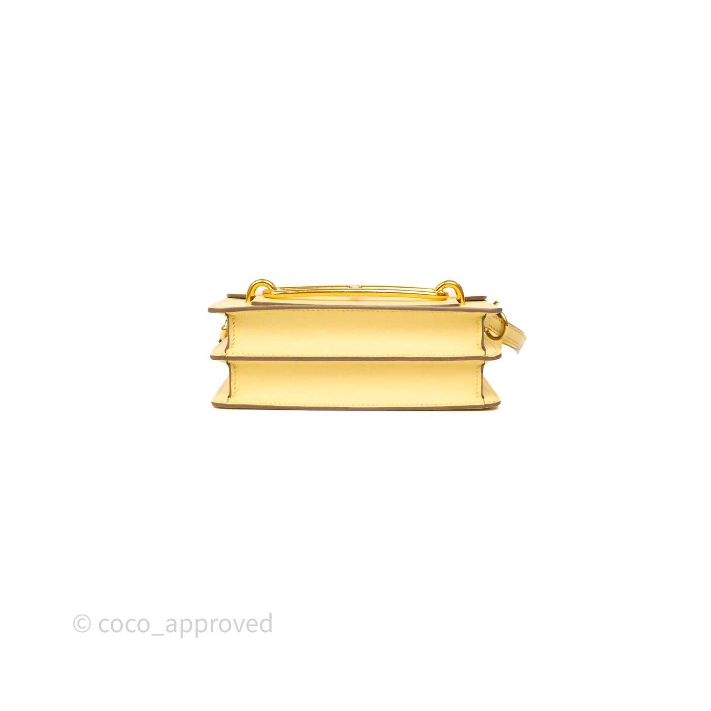 Hermès Roulis Mini 18 Jaune Poussin 1Z Swift Gold Hardware