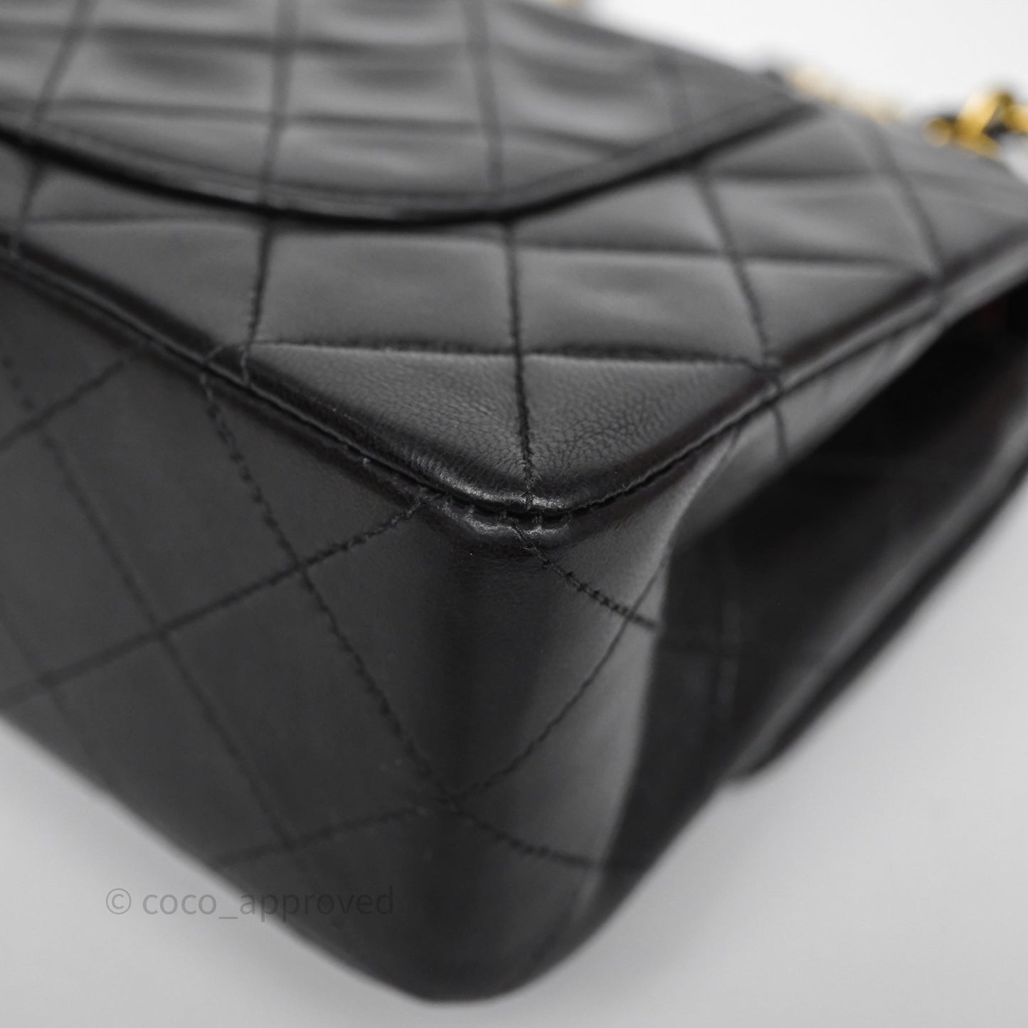 Chanel Vintage Small Classic Flap Black Lambskin 24K Gold Hardware
