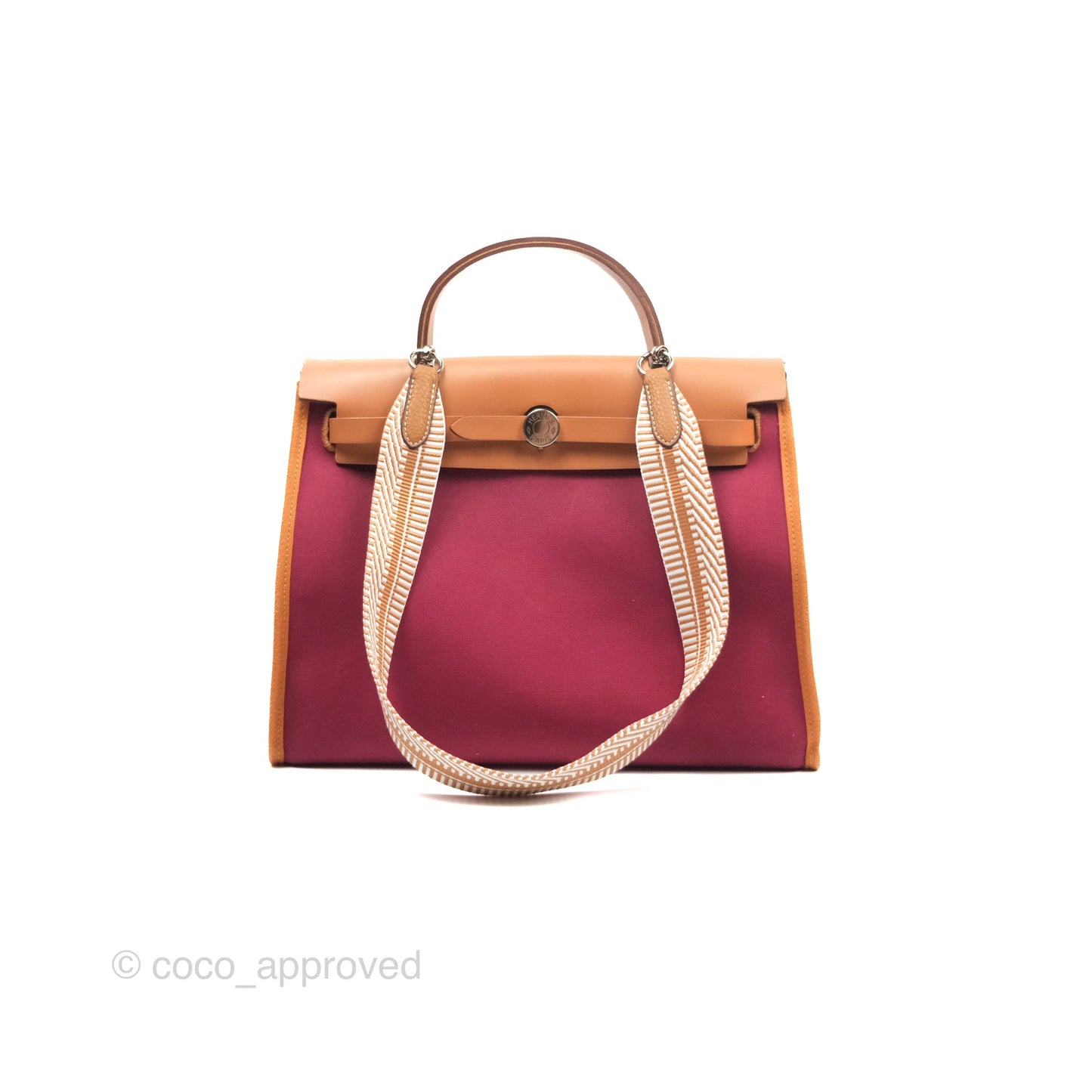 Hermès Herbag Zip 31 Retourne Rose Bubblegum Rubis Nature Canvas Palladium Hardware