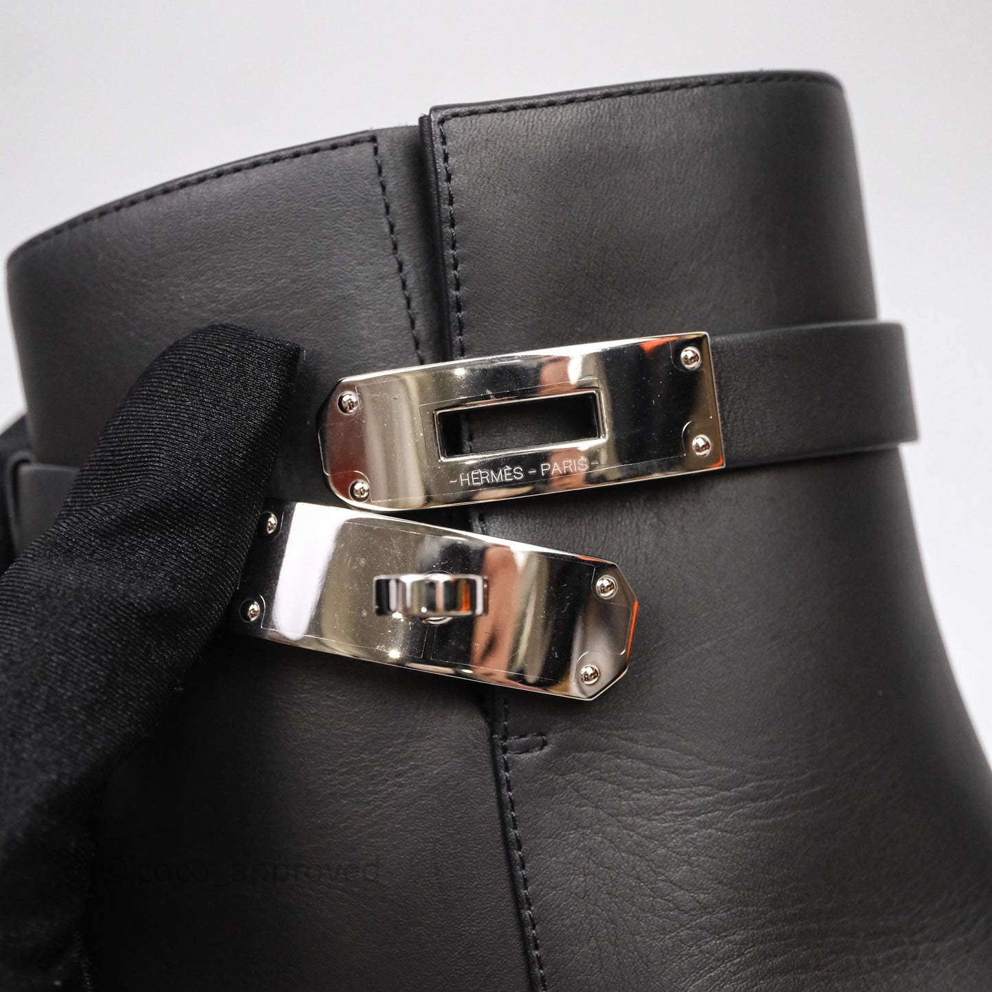 Hermes Saint Germain Ankle Boot Noir Size 39