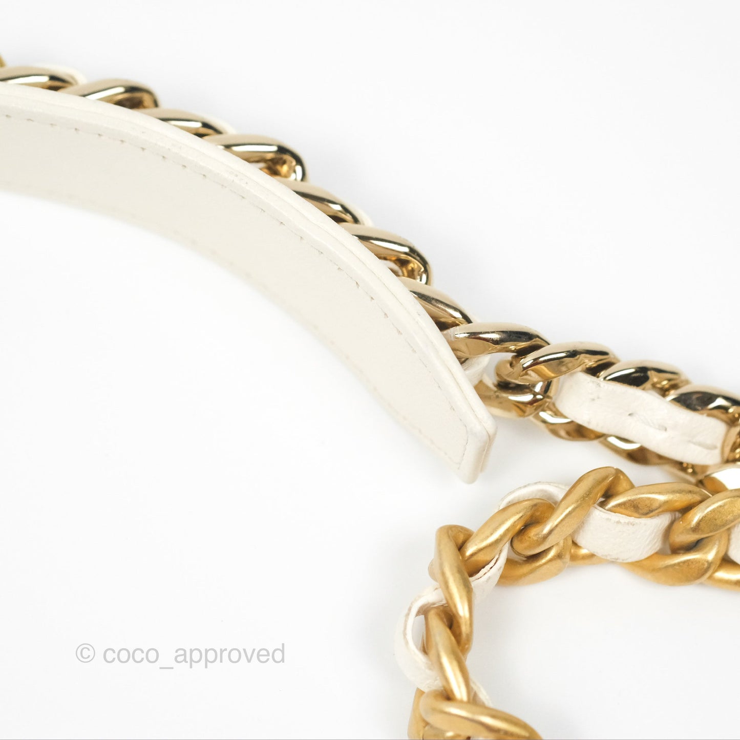 Chanel 19 Wallet on Chain WOC White Mixed Hardware