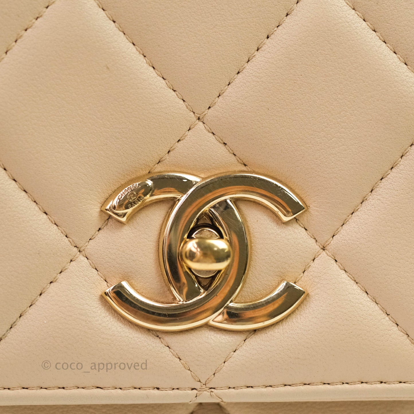 Chanel Trendy CC Small Light Beige Lambskin Gold Hardware