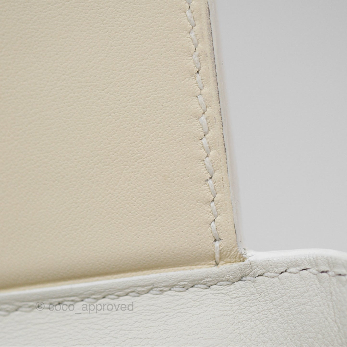 Hermès 24/24 21 Mini Blanc 01/ Nata I2 Evercolor/ Swift Palladium Hardware