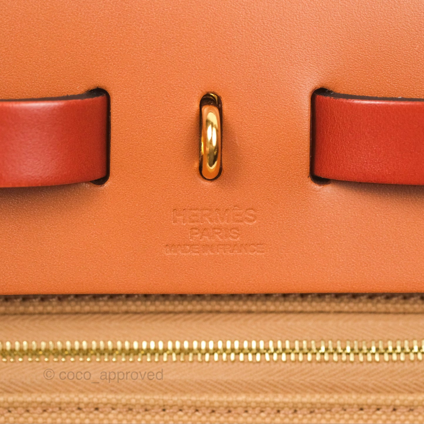 Hermès Herbag Zip 31 Retourne Chai 0M/ Natural Sable 21/ Fauve 34/ Cuivre 6C