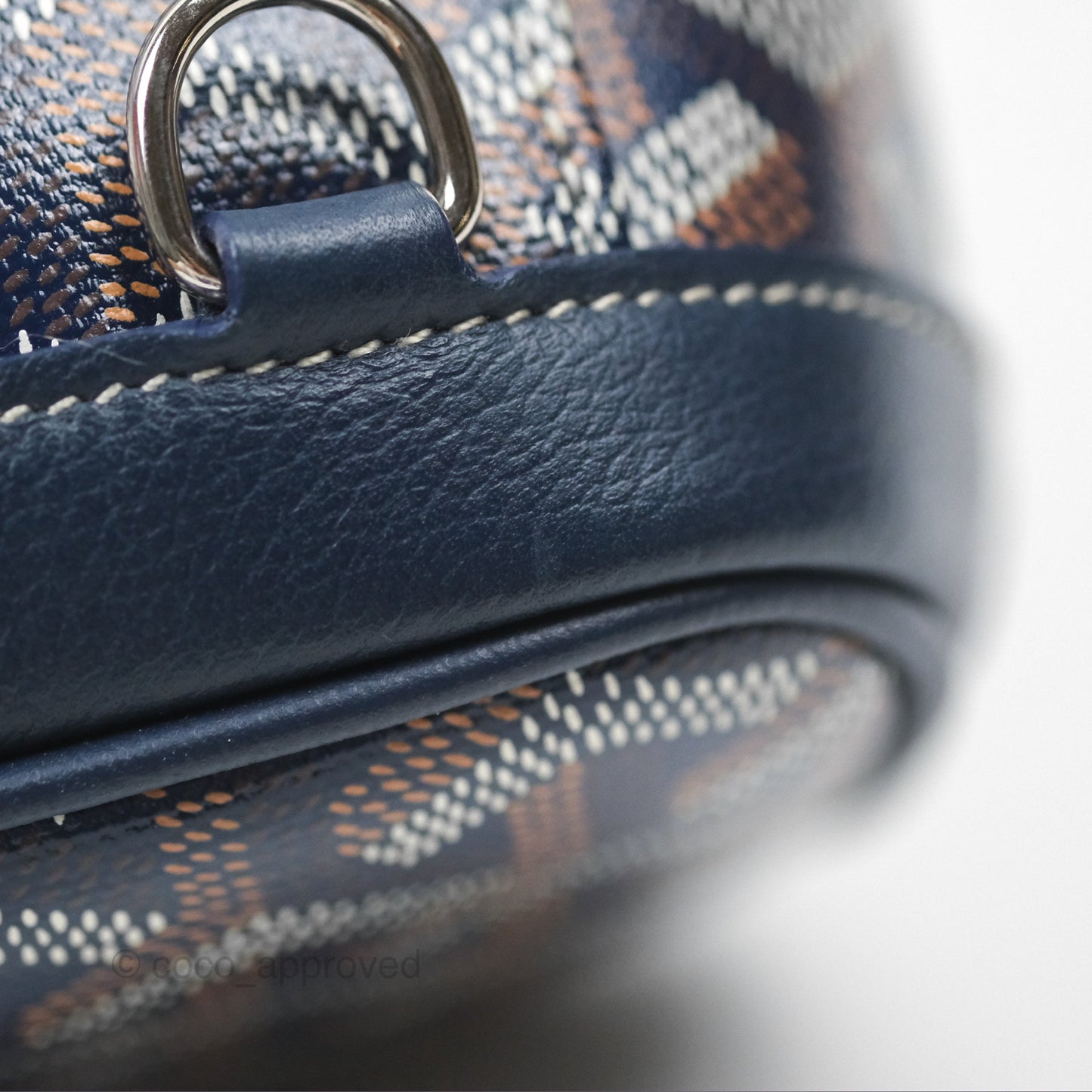 Goyard Mini Alpin Backpack Navy Blue Goyardine Calfskin
