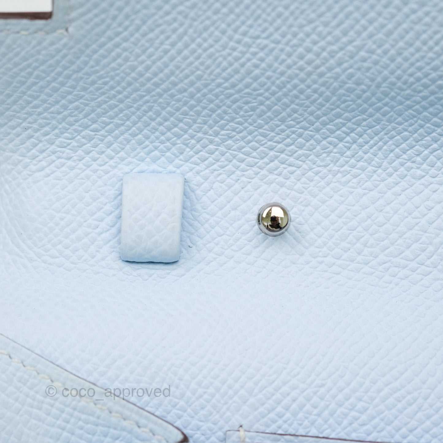 Hermès Kelly To Go Wallet Bleu Brume T0 Epsom Palladium Hardware
