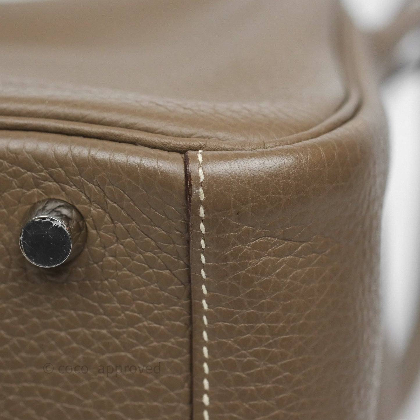 Hermès Lindy 30 Etoupe 18 Clemence Palladium Hardware
