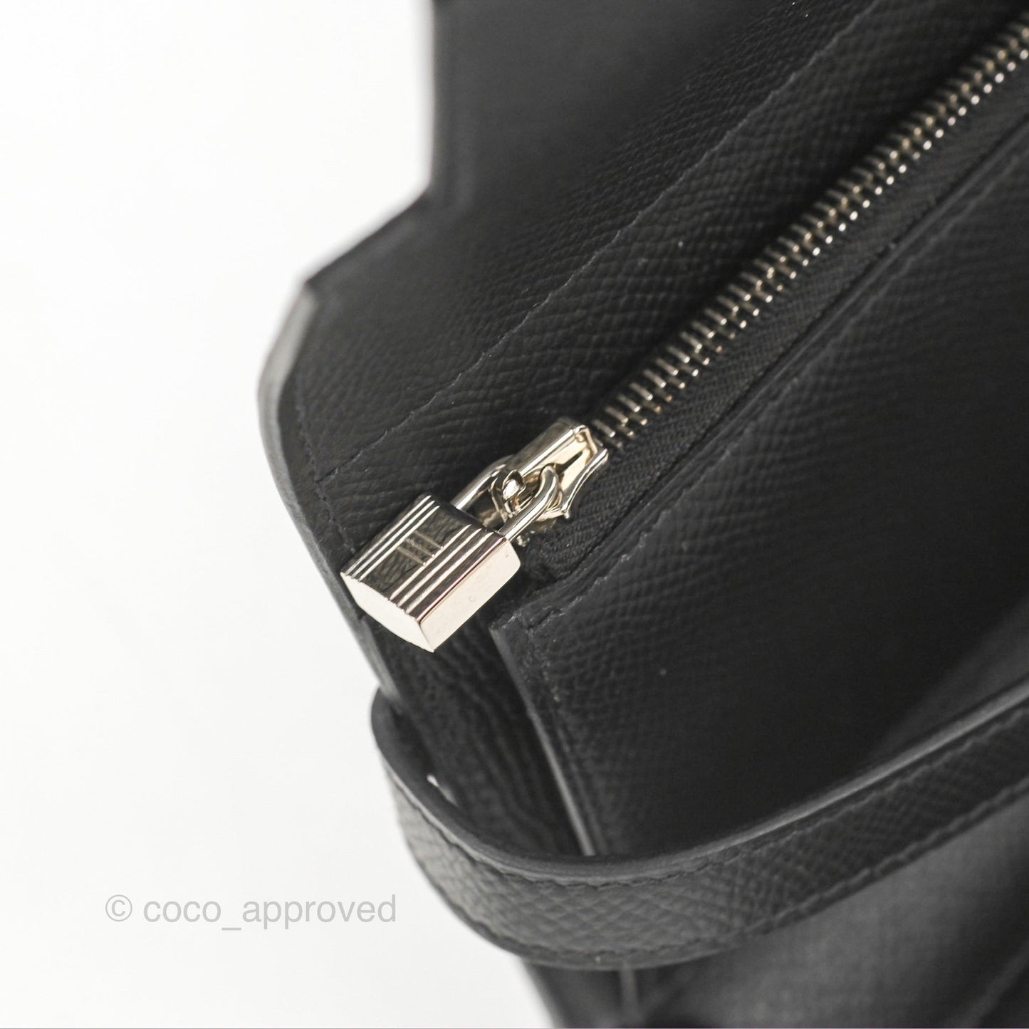 Hermès Small Kelly Wallet Black Epsom Palladium Hardware