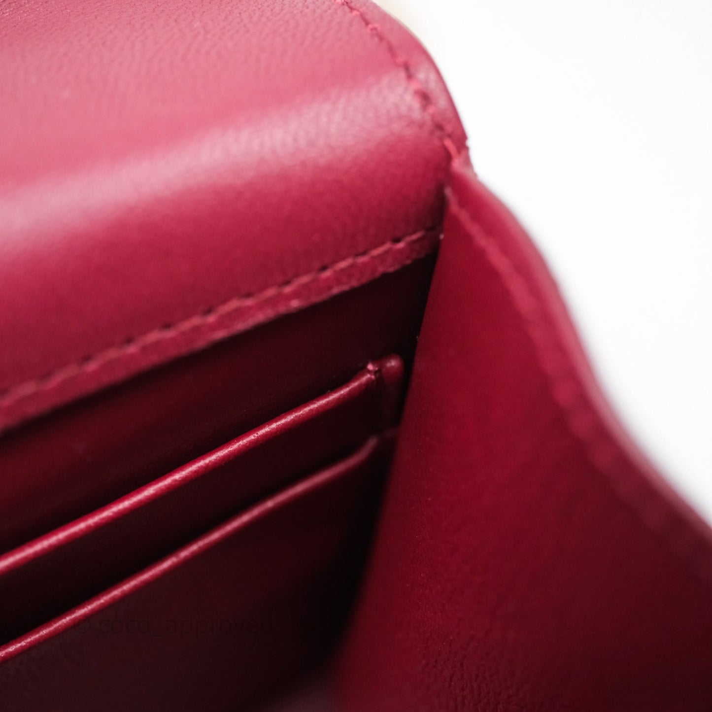 Chanel Mini Top Handle Flap Bag Red Lambskin Gold Hardware