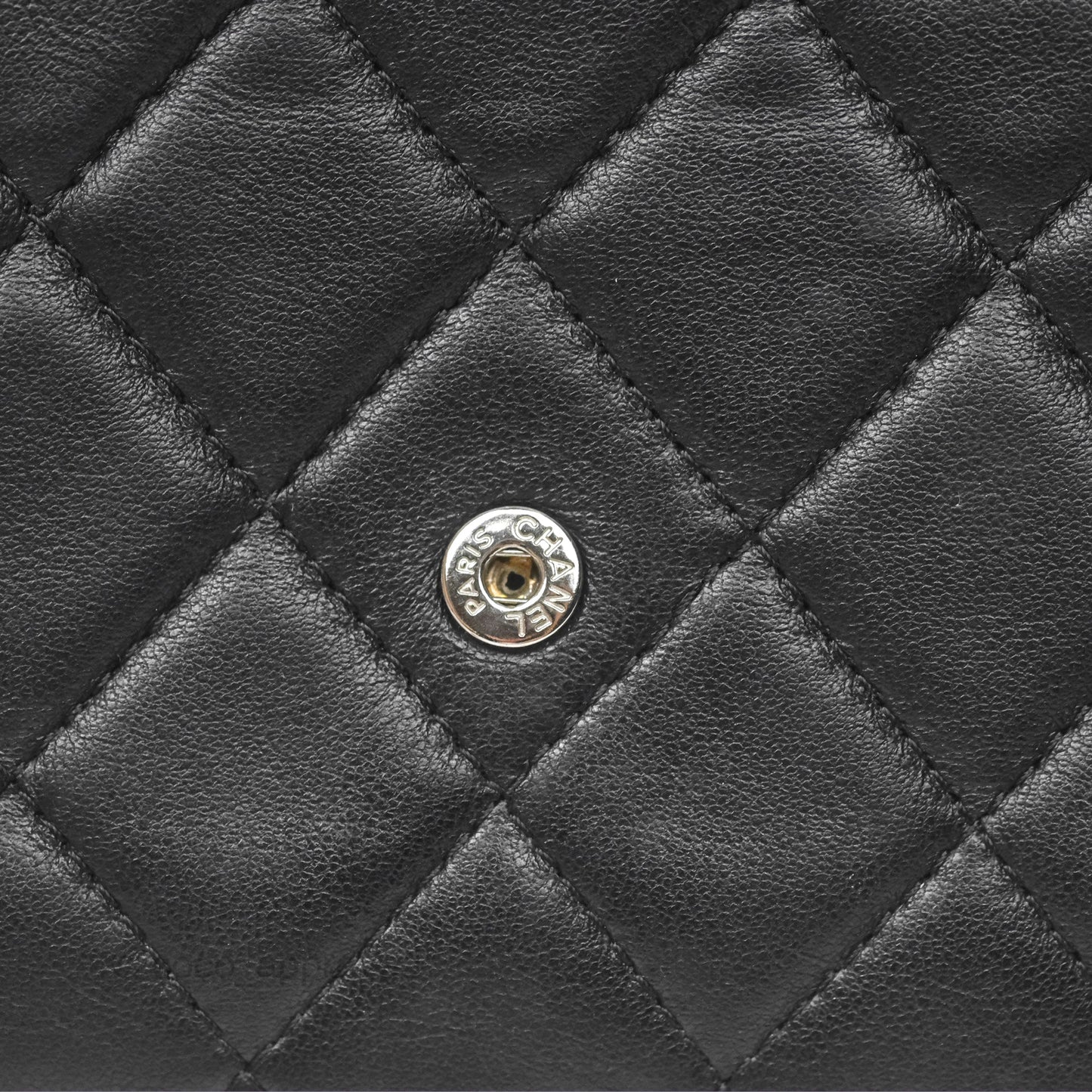 Chanel Quilted Wallet on Chain WOC Black Lambskin Palladium Hardware