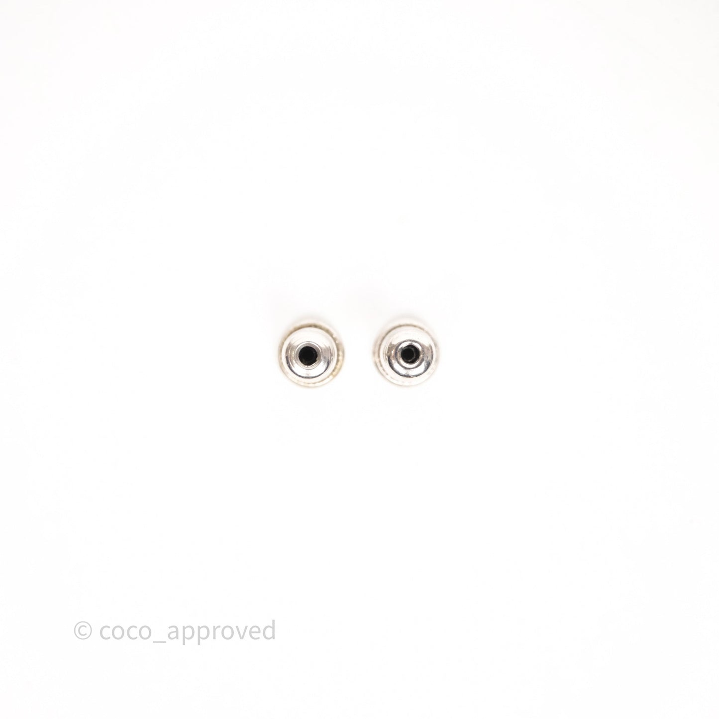 Christian Dior Crystal Pearl Drop Petit CD Earrings Silver Tone