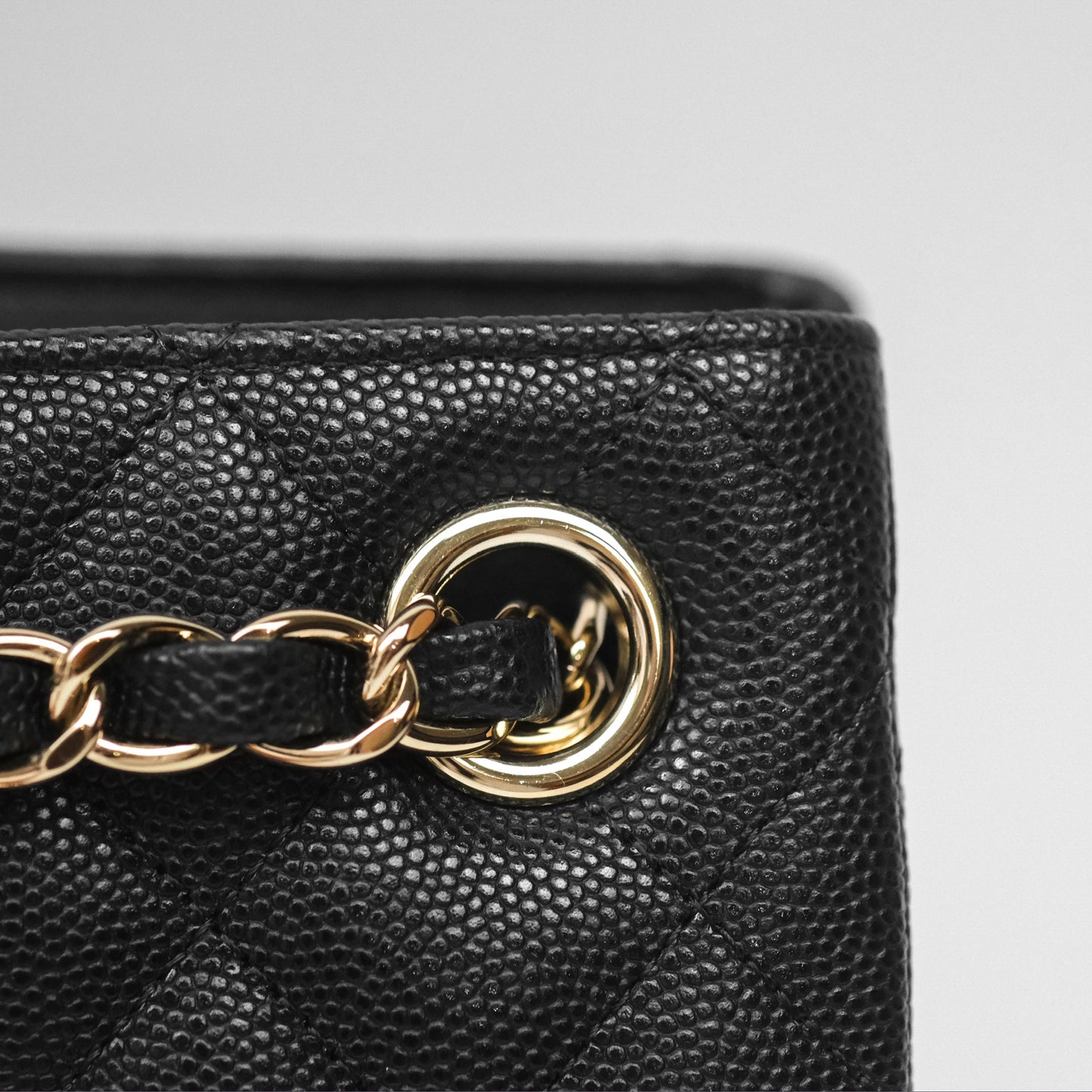 Chanel Mini Bucket Tote Black Caviar Gold Hardware 22S
