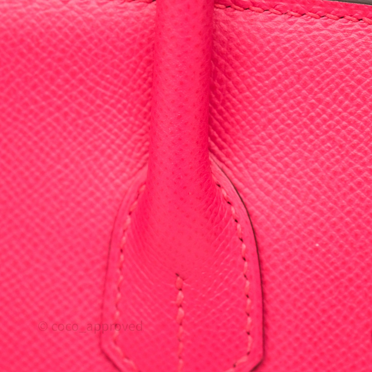 Hermès Birkin Retourne 30 Rose Extreme I6 Epsom Gold Hardware