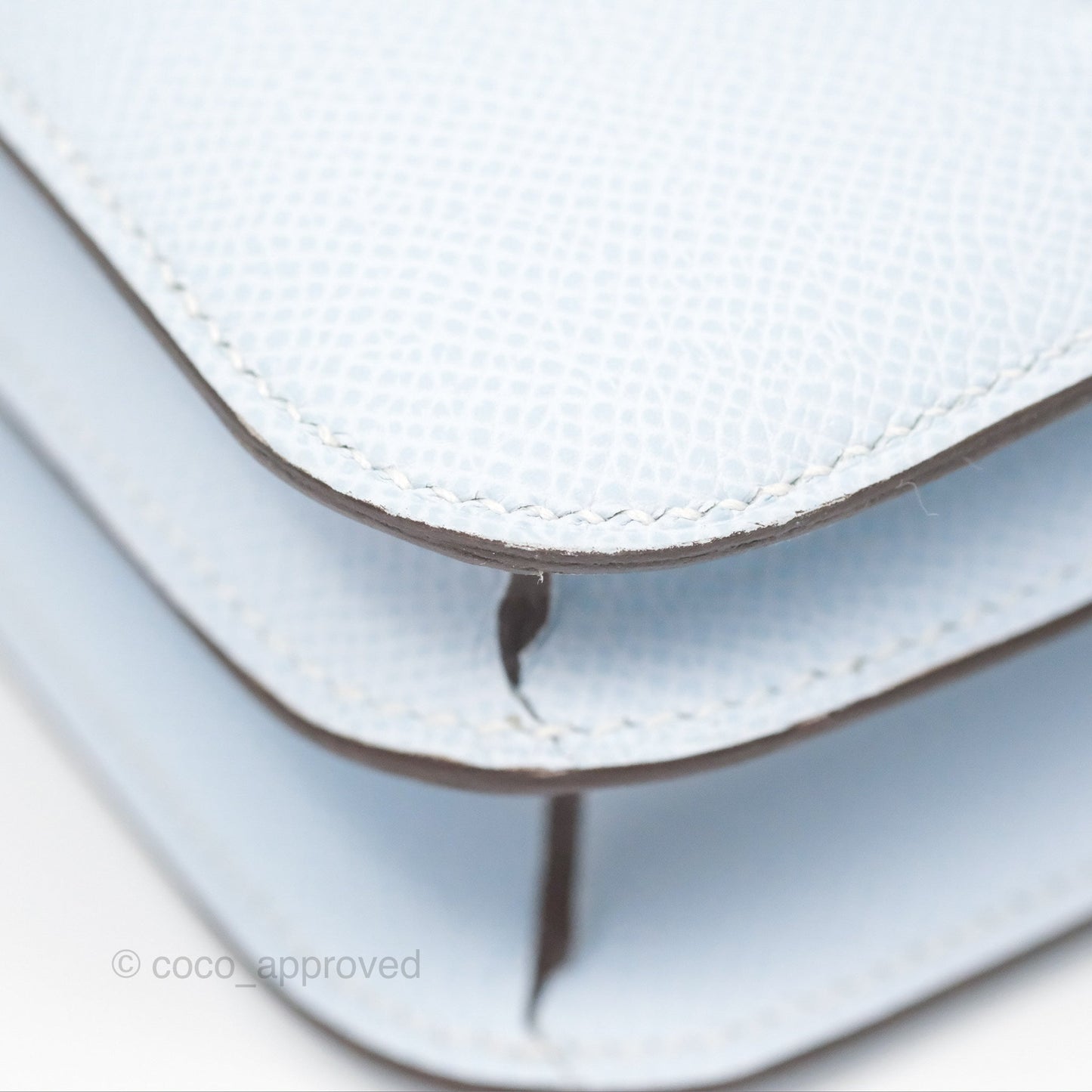 Hermès Constance Mini 18cm Blue Brume Epsom Palladium Hardware