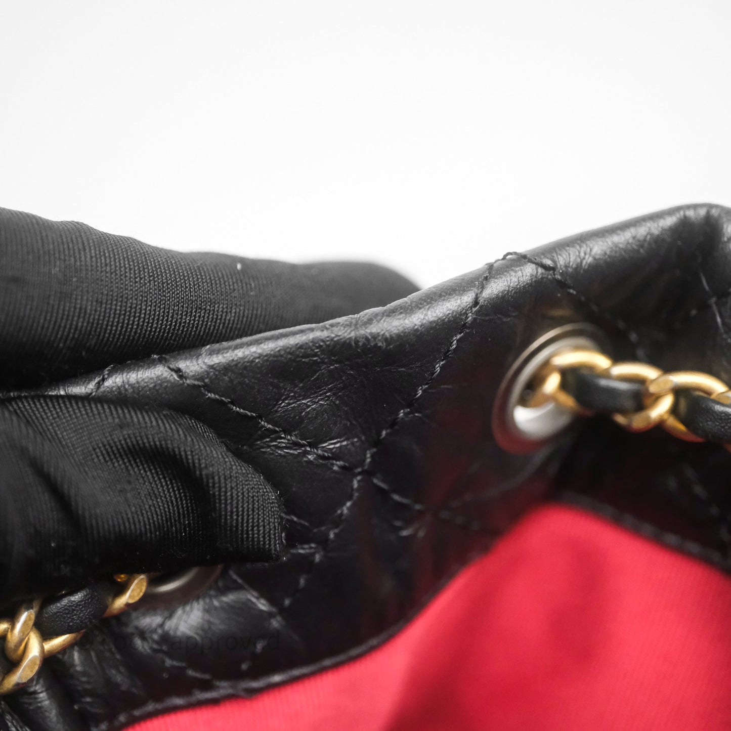 Chanel Small Gabrielle Backpack Quilted Black Aged Calfskin
