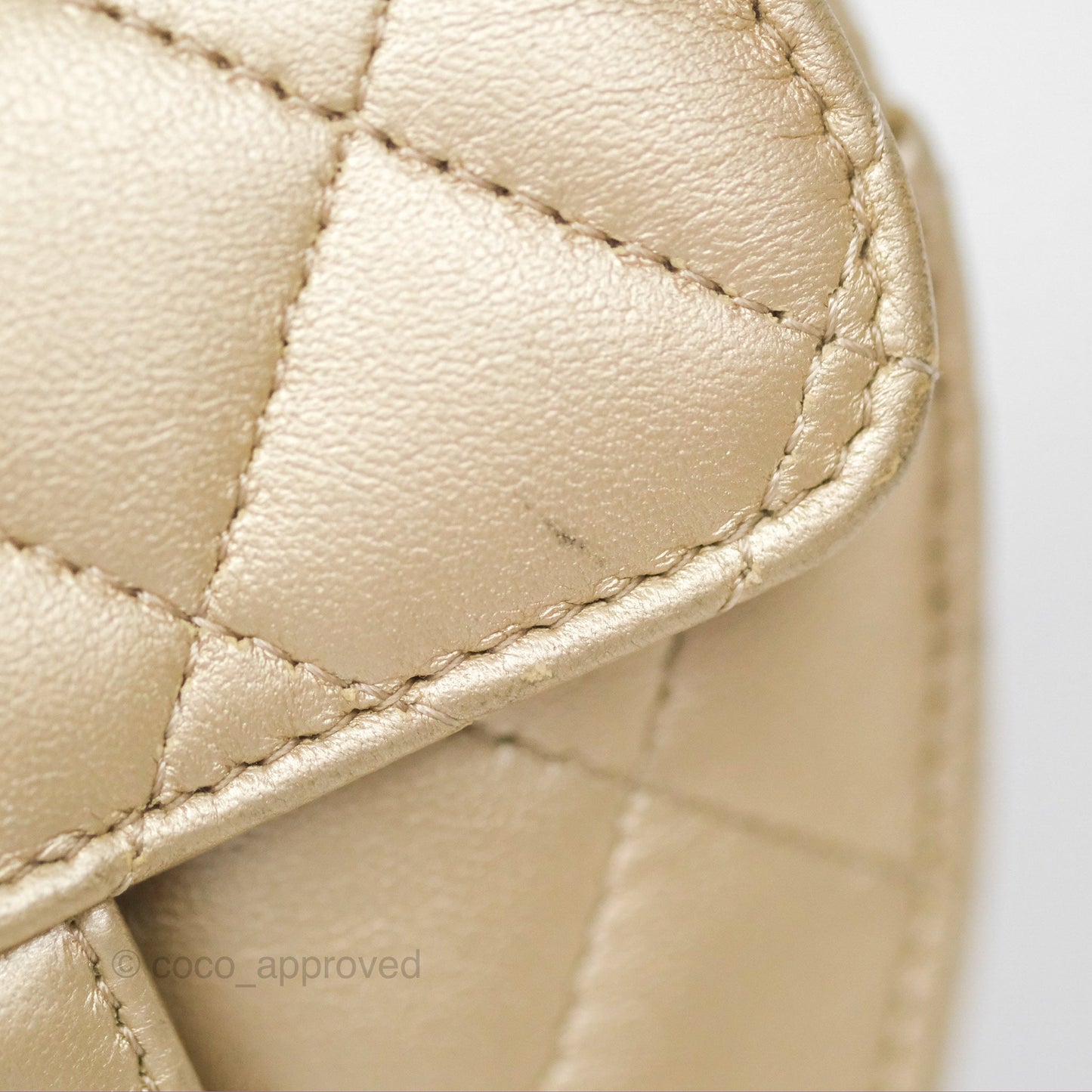 Chanel Small Heart Bag Gold Lambskin Gold Hardware 22S