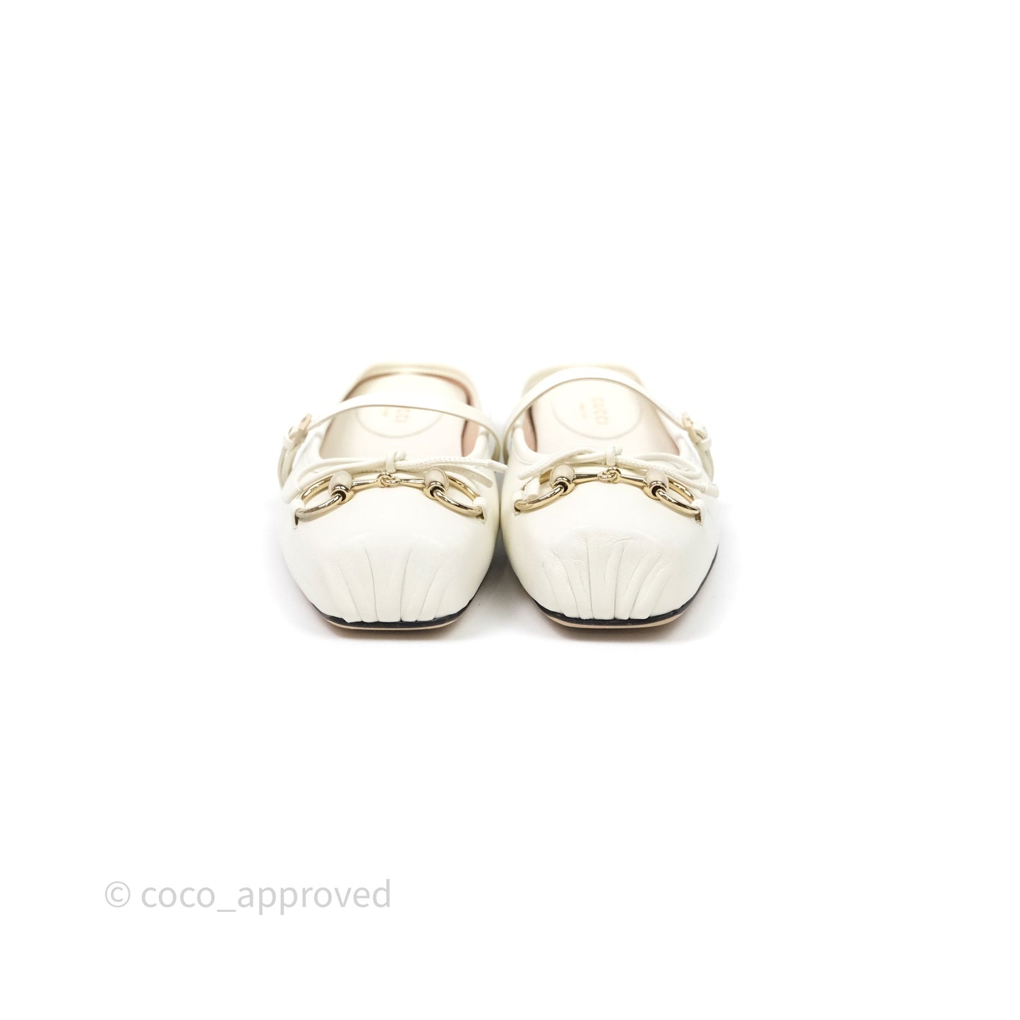 Gucci Horsebit Ballet Flats White Size 35.5