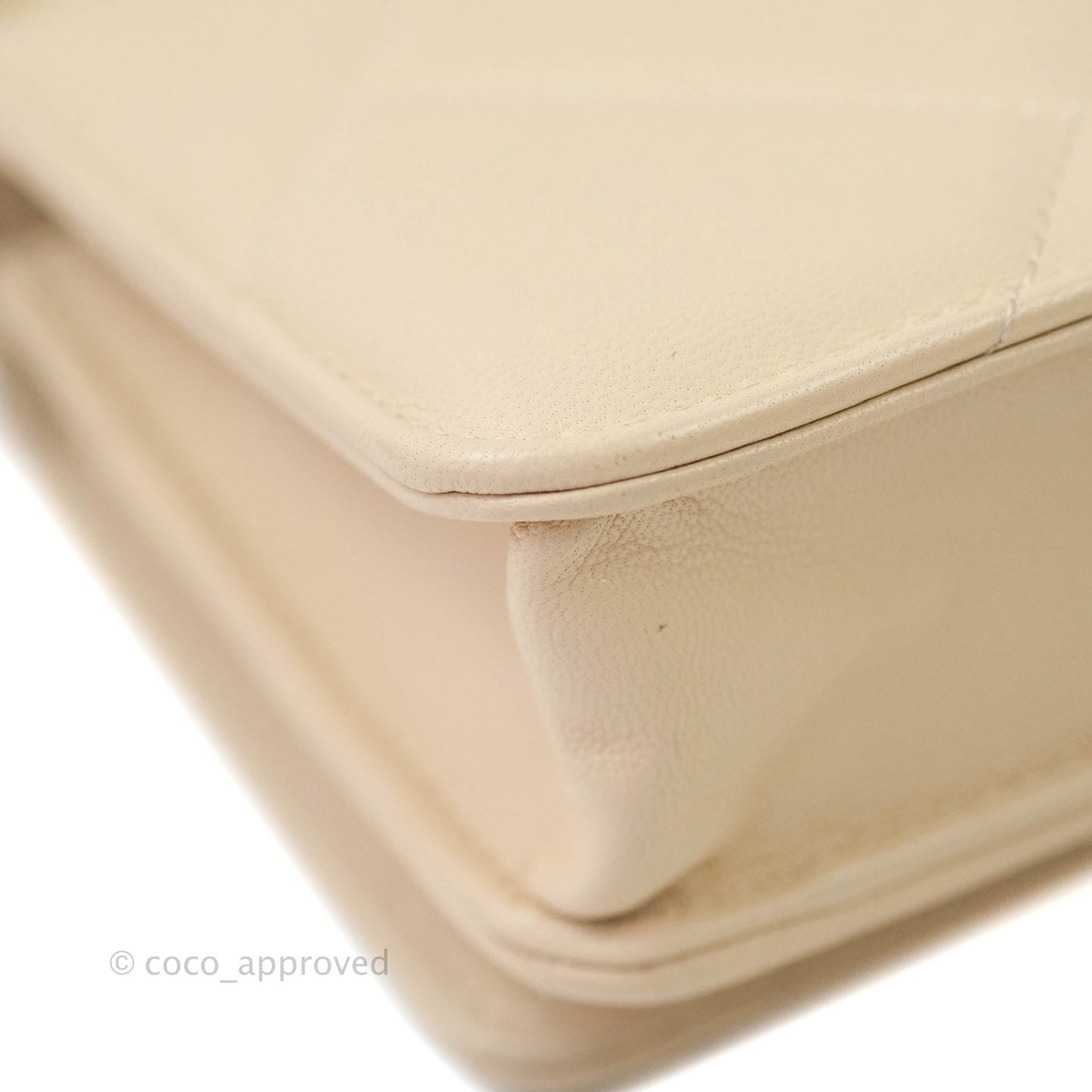 Chanel 19 Quilted Wallet on Chain WOC Beige Goatskin Mixed Hardware