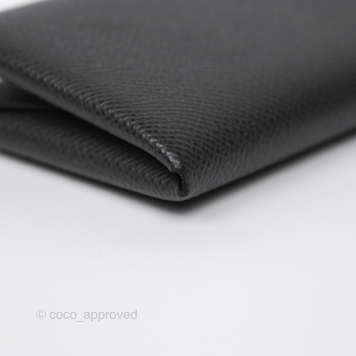 Hermès Calvi Duo Compact Card Holder Graphite 88 Epsom