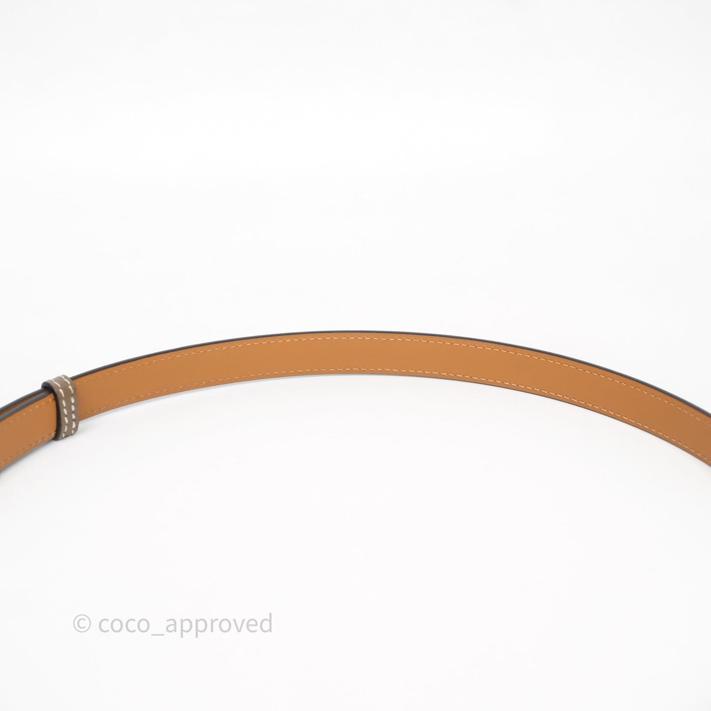 Hermès Kelly Buckle Belt Etoupe 18 Epsom Rose Gold Hardware