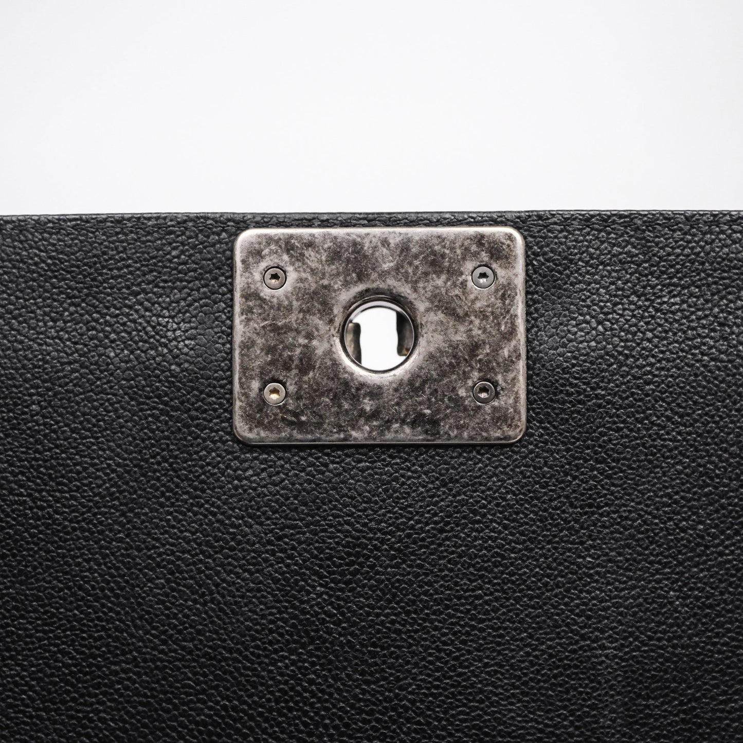 Chanel Quilted New Medium Boy Black Caviar Ruthenium Hardware