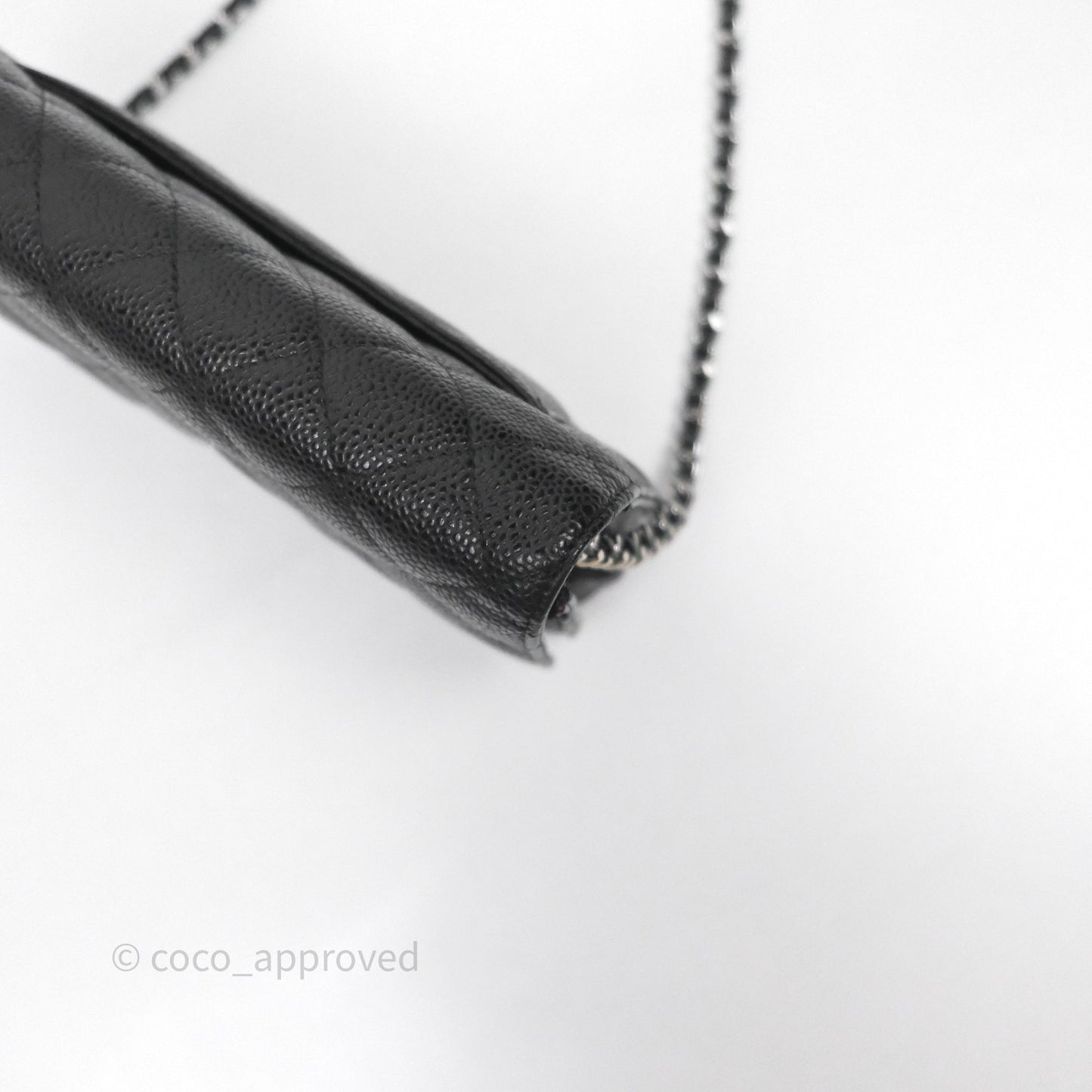 Chanel Quilted Classic WOC Black Caviar Silver Hardware