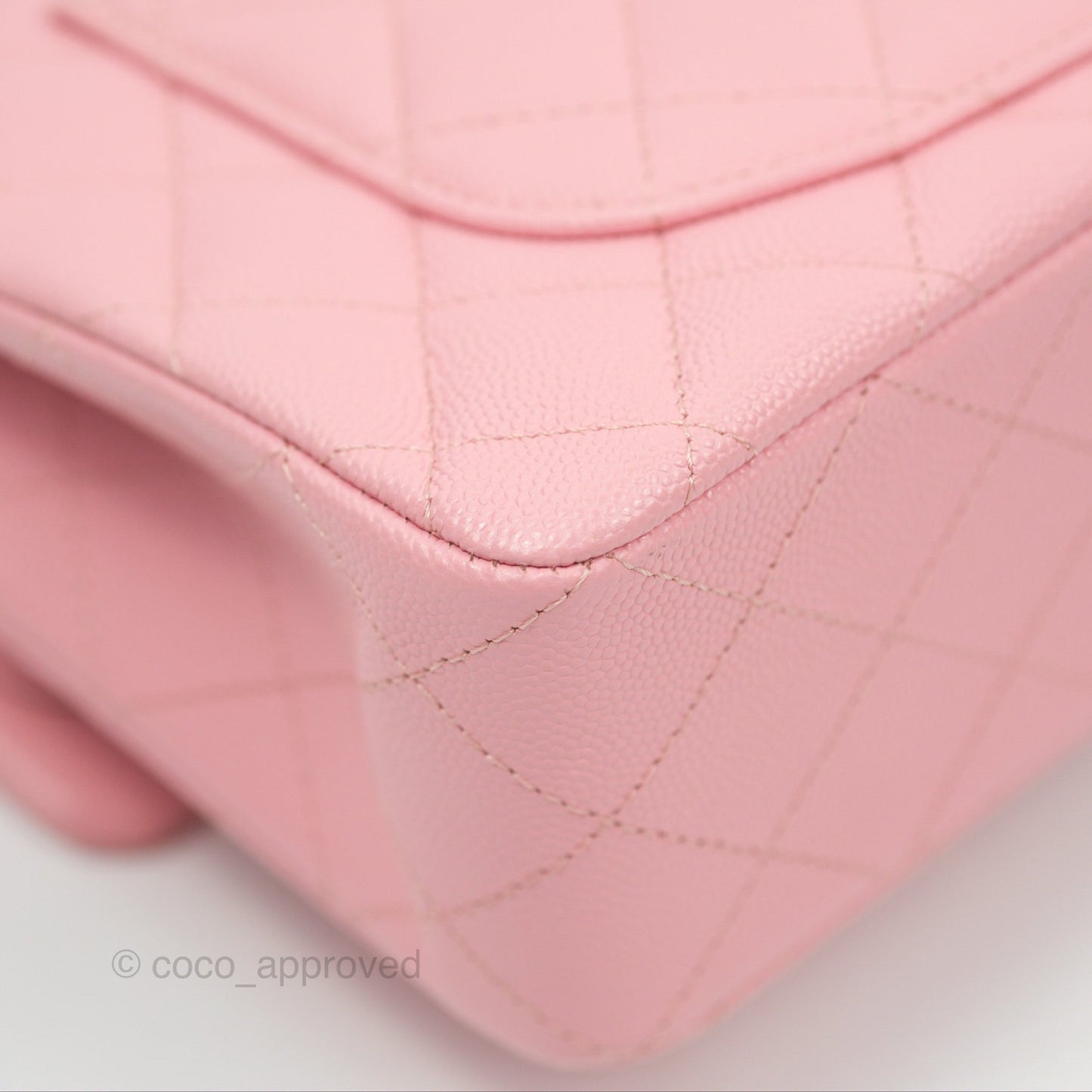 Chanel Small Classic Quilted Flap Sakura Pink Caviar Gold Hardware 22C