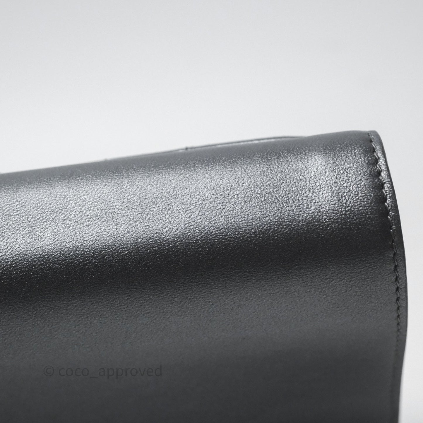 Chanel Clutch with Chain Metallic Dark Grey Silver Hardware