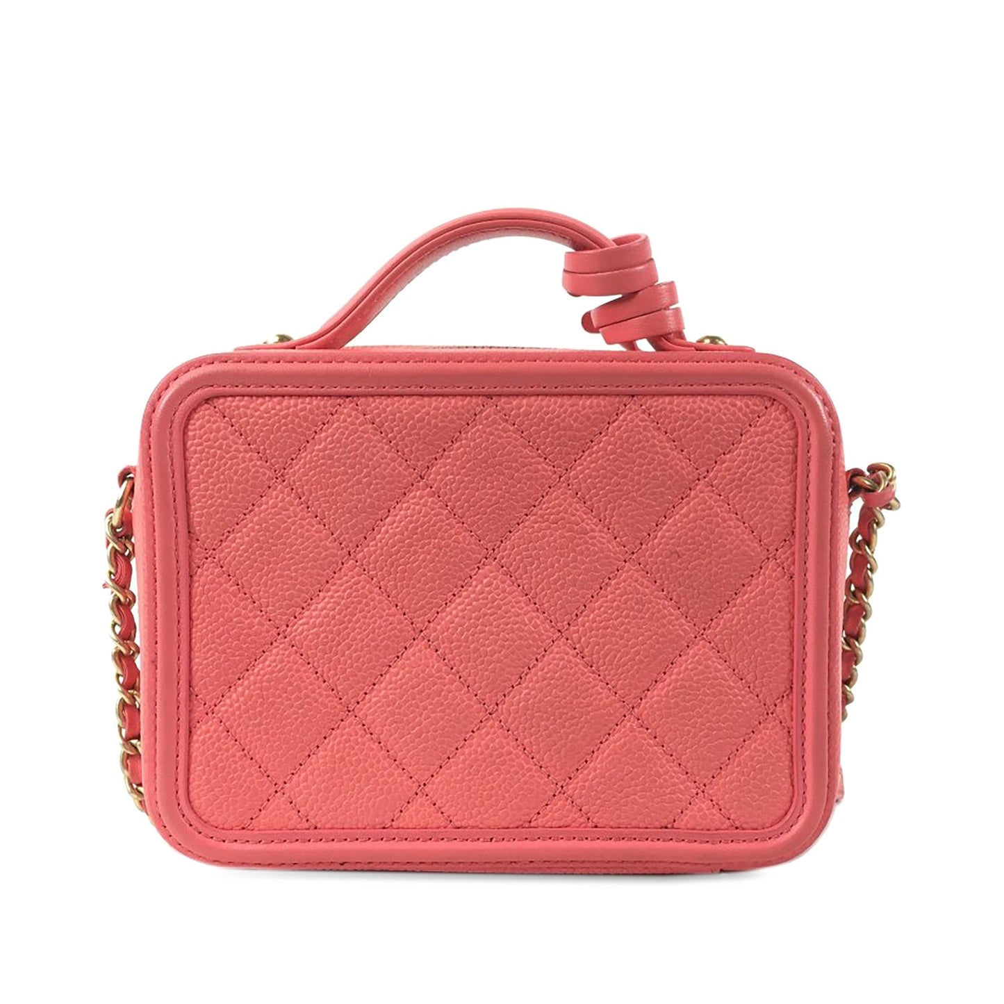 Luxury Chanel Filigree Vanity Bag Small Pink Caviar