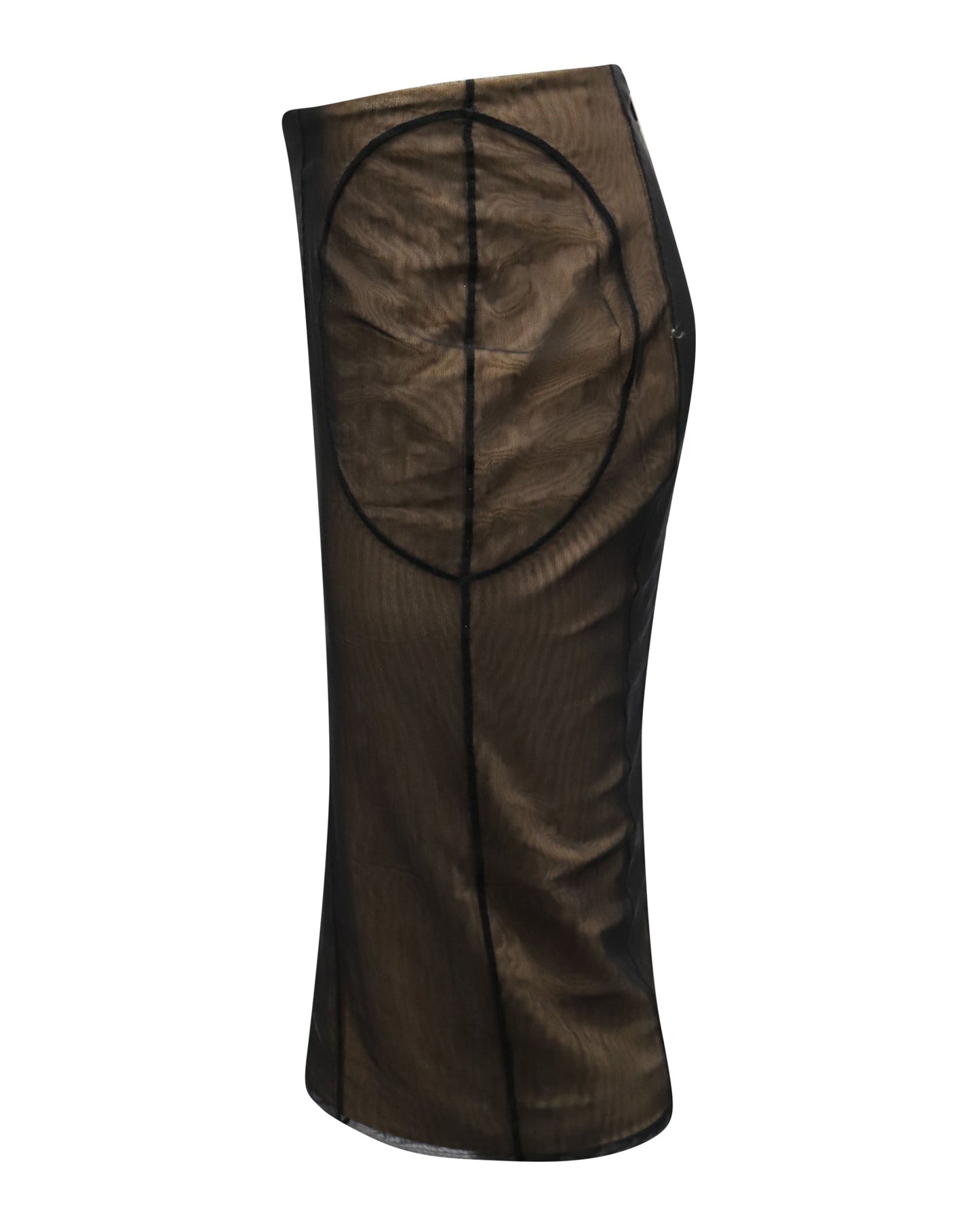 Luxury Gucci Trending 2025 Mesh Pencil Skirt in Black Polyamide