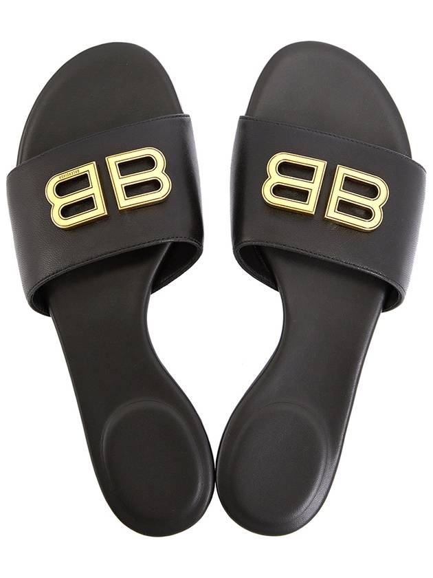 Luxury Balenciaga Groupie Slippers Black