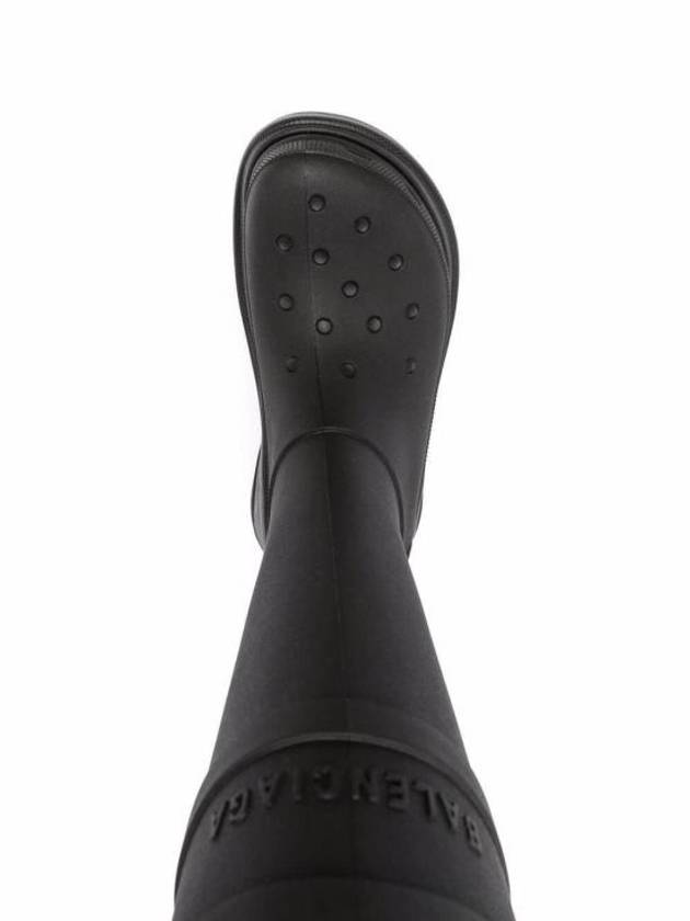 Luxury Balenciaga Crocs Rain Boots Black