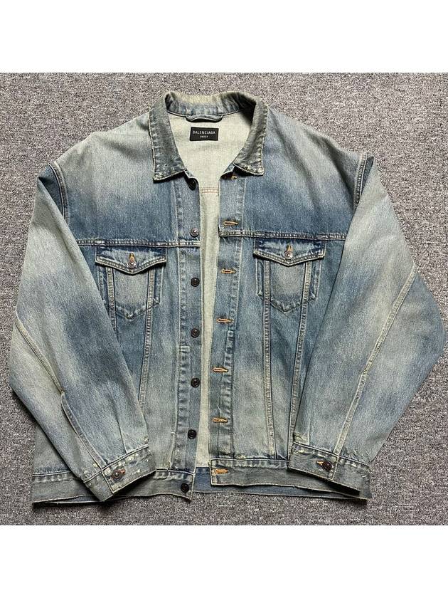Luxury Balenciaga logo print denim jacket 110