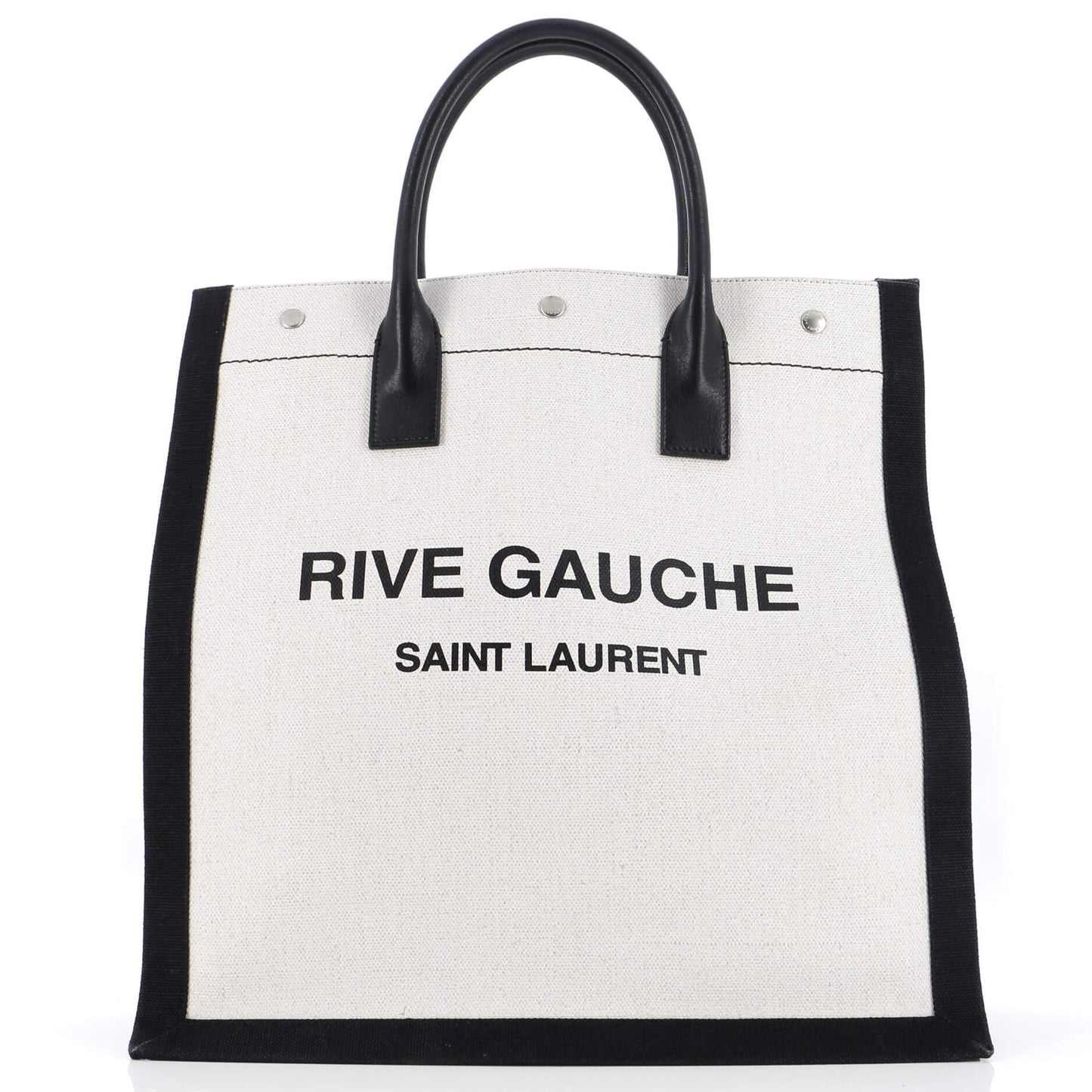 Luxury Saint Laurent Rive Gauche Shopper Tote Canvas Tall