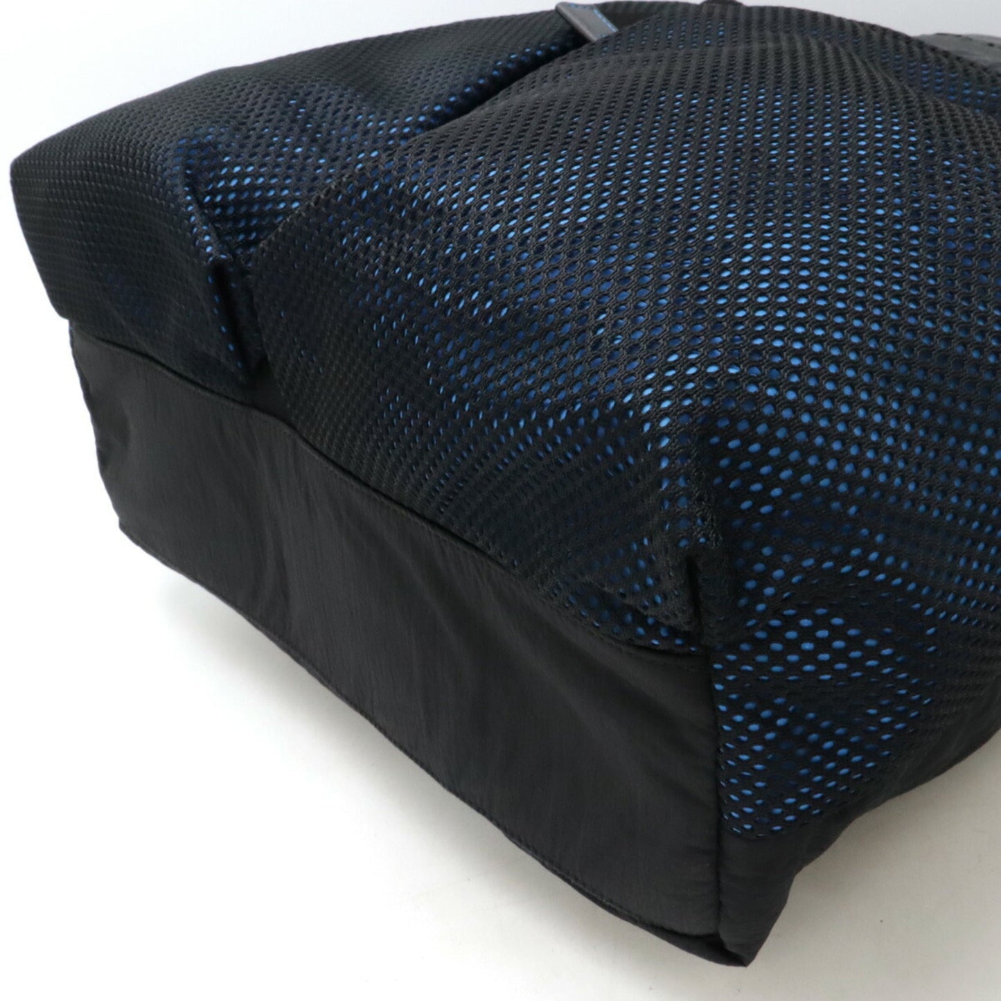 Luxury Bottega Veneta  blue Nylon Leather Shoulder Bag Tote Bag ()