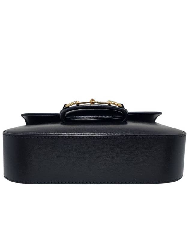 Luxury Gucci Trending 2025 658574 Horsebit 1955 Mini Black Leather Crossbag