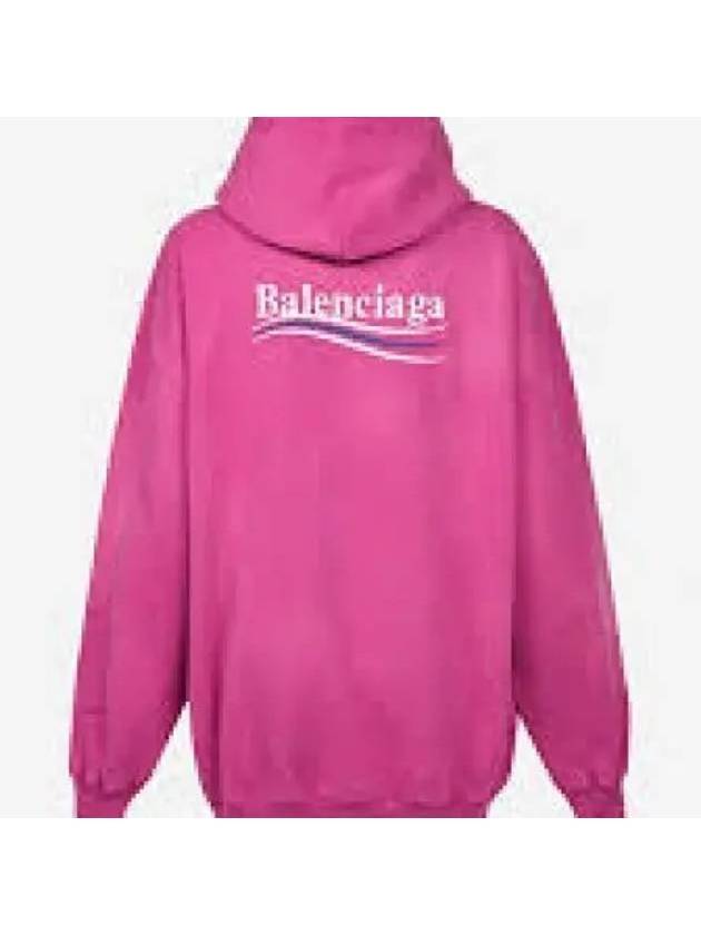 Luxury Balenciaga Political Campaign Oversized Fit Hoodie Pink