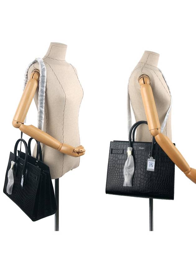 Luxury Saint Laurent Sac De Jour Leather Tote Bag Black