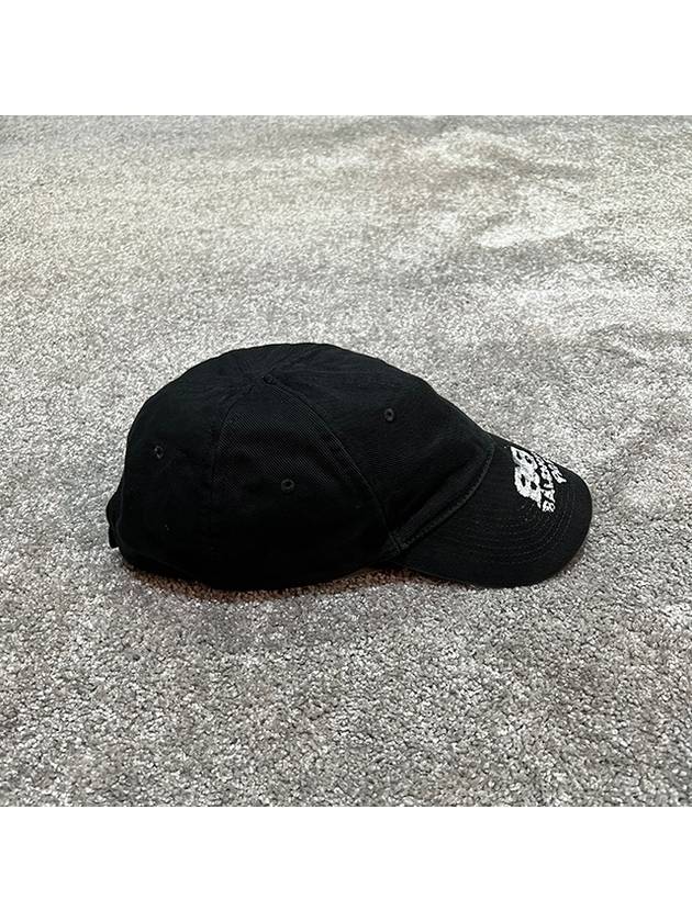 Luxury Balenciaga Hand Draw BB Icon Ball Cap Black