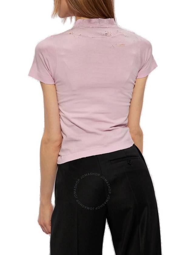 Luxury Balenciaga logo print distressed t-shirt 788246TQVJ5
