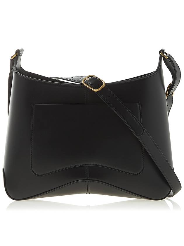 Luxury Balenciaga Double B Logo Medium Hobo Shoulder Bag Black