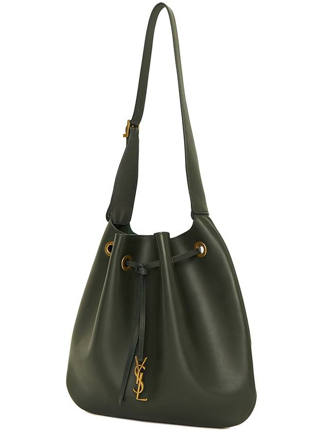 Luxury Saint Laurent Paris 7 Medium Soft Leather Shoulder Bag Green