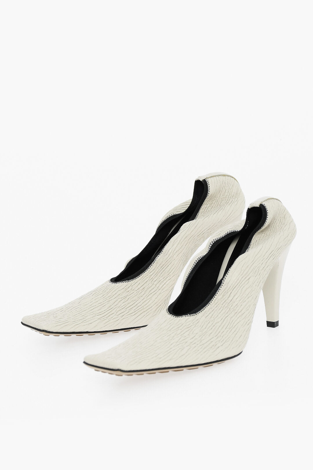 Luxury Bottega Veneta Leather Crunch Sharpei Pumps 9Cm