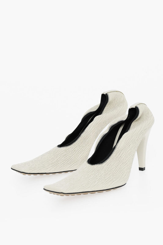 Luxury Bottega Veneta Leather Crunch Sharpei Pumps 9Cm