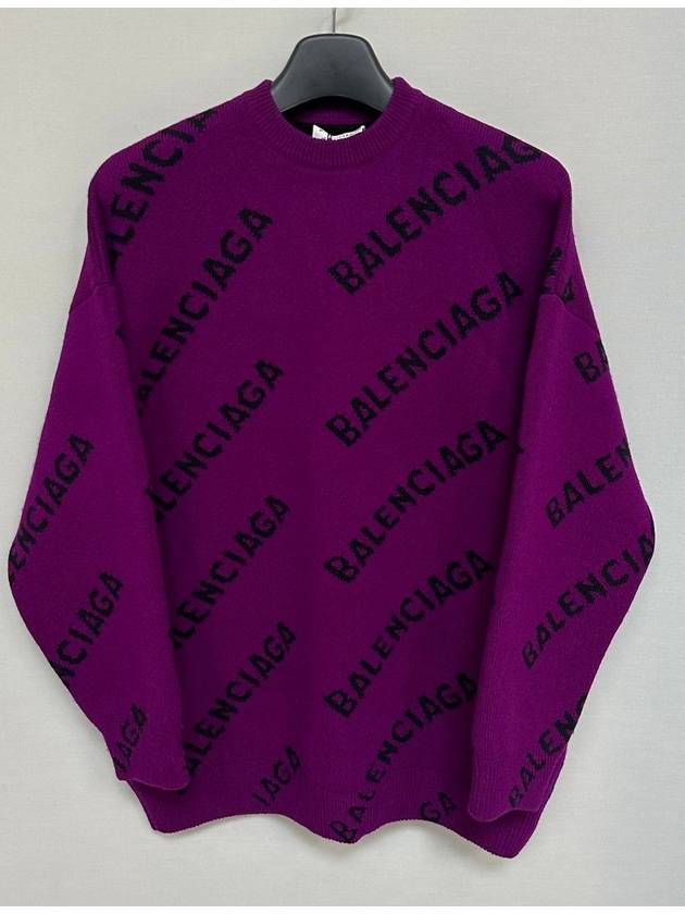 Luxury Balenciaga Logo over knit sweater 110