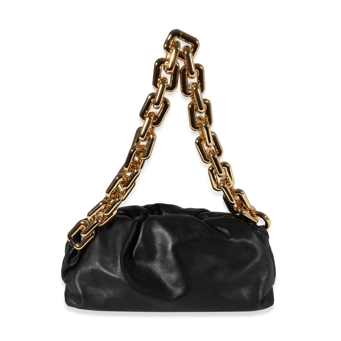 Luxury Bottega Veneta Black Calfskin Chain Pouch