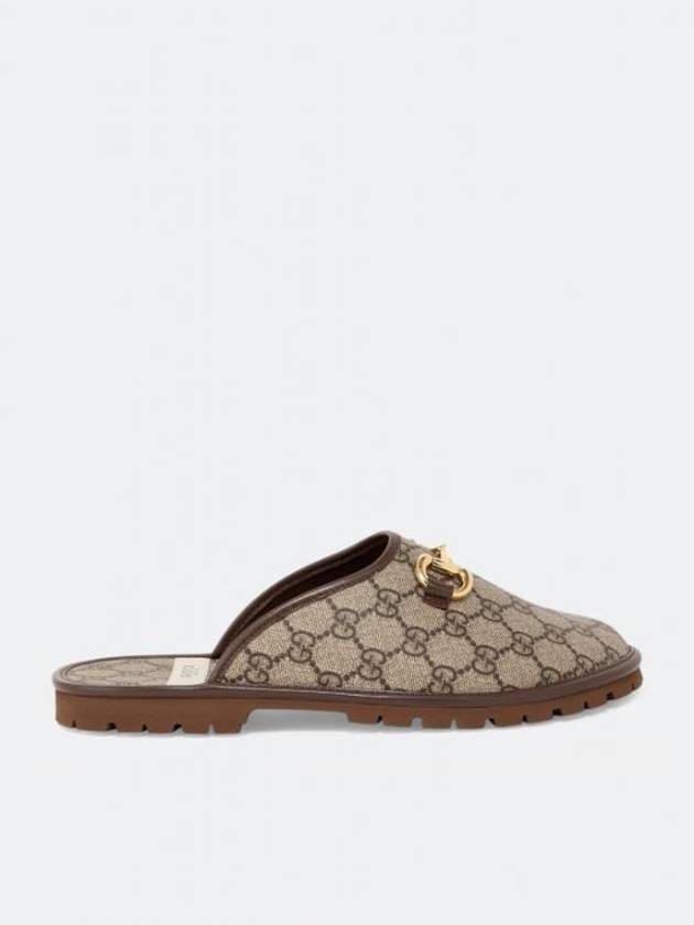 Luxury Gucci Trending 2025 Men's GG Supreme Horsebit Mule Slippers