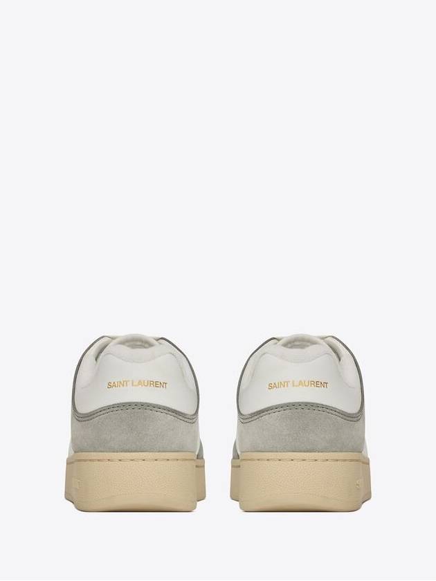Luxury Saint Laurent SL 61 Suede Low Top Sneakers White