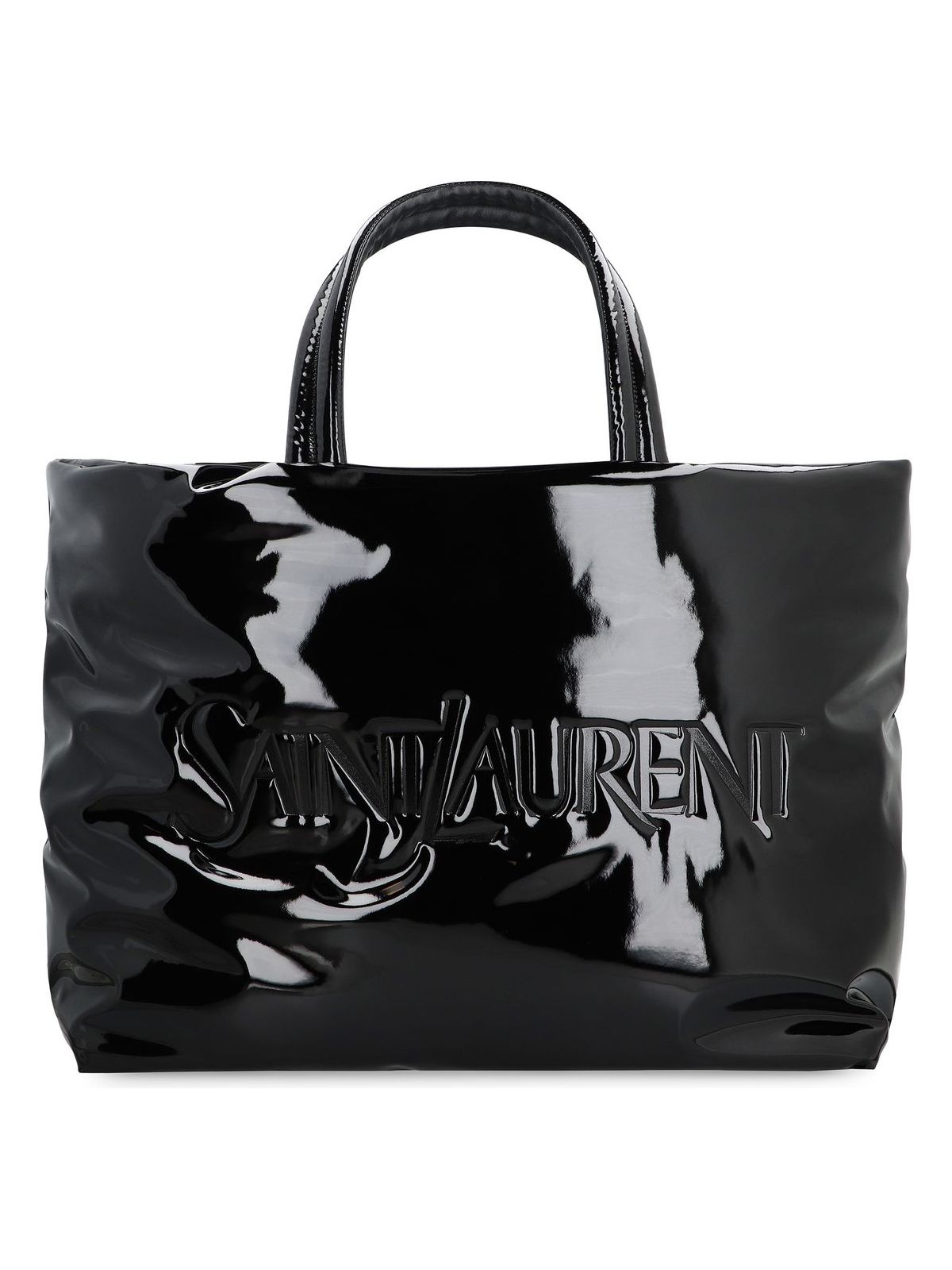 Luxury Saint Laurent Men's Padded Nylon Maxi Tote in Black | 777487FAC2Z Color 1000