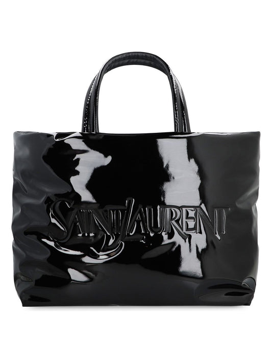 Luxury Saint Laurent Men's Padded Nylon Maxi Tote in Black | 777487FAC2Z Color 1000